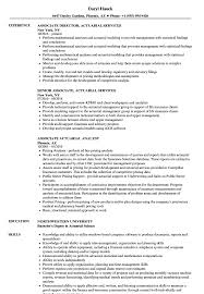 associate, actuarial resume samples