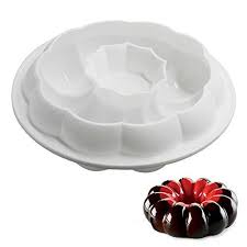 Souarts 1pc Moules Silicone Gateau Mousse Patisserie Forme Coeur Losange Ronde Fleur Accessoire Outils De Cuisine Cadeau Tableware Bakeware Plates