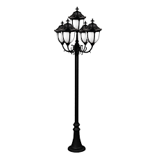 120v Powder Coated Cast Aluminum Old Time Outdoor Lamp Post 5 Lights Pole Post Mount Lights Multi Light Multi Arm Pole Lights Architect Design Lighting