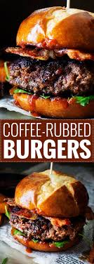 Coffee Rubbed Burgers With Dr Pepper Bbq Sauce Not Your Average Burger Juicy Beef Burgers Seasoned With A Spiced Coffee Ru Bbq Recipes Recipes Beef Burgers