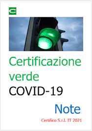 Si chiama ufficialmente certificazione verde e sarà il pass per potersi spostare tra regioni di colore diverso. Certificazione Verde Covid 19 Note Certifico Srl