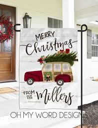 Personalized Garden Flag Christmas Garden Flag Welcome Flag Farmhouse Decor Merry Christmas Flag Fa Personalized Garden Flag Christmas Garden Flag Garden Flags