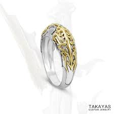 Final Fantasy Lightning Wedding Band Mens Wedding Bands Custom Jewelry Wedding Bands