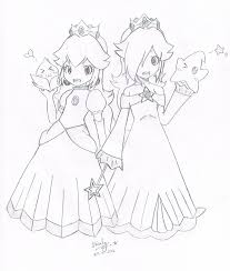 Supercoloring.com is a super fun for all ages: Peach Daisy And Rosalina Coloring Pages