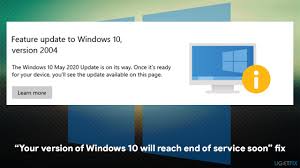 May 11, 2021 · how to specify target feature update version in windows 10 a new targetreleaseversion policy available in windows 10 version 1803 and higher allows you to specify which feature update version of windows 10 you would like your computer to move to and/or stay on until the version reaches end of service or you reconfigure this policy. How To Fix Your Version Of Windows 10 Will Reach End Of Service Soon Message