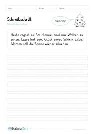 Ein Kostenloses Arbeitsblatt Zum Uben Der Schreibschrift Auf Dem Die Schuler Einfache Texte Abschreibe Buchstaben Lernen Schreibschrift Uben Handschrift Ubung