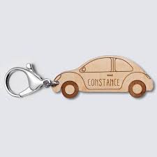 Porte Cles Grave Personnalise Medaille Bois Voiture Coccinelle Porte Cle Porte Cle Personnalise Porte Cle Grave
