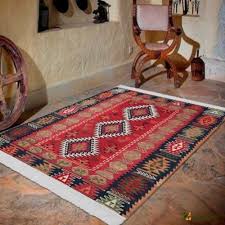Toprak Dekoratif Salon Hali 200x300 Anadolu Kilim 12283 Malatya Bordo Halilar Kilim Dokuma