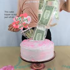 Hi.mungkin sebagian dari kamu sudah tau moneycake. Money Cake Kit Money Dispenser For Cake Birthday Surprise Etsy Cake Money Cake Savoury Cake