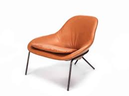 Comfortable Leather Lounge Chair Cross Leg Chair By Magnus Long