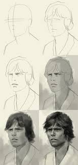 How To Draw Luke Skywalker Star Wars Drawings Digital Painting Portrait Luke Skywalker Art