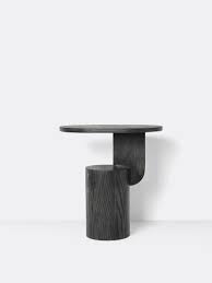 Crafted From Ash This Design Forms A Sturdy Yet Sculptural Table It Black Side Table Side Table Solid Wood Side Table