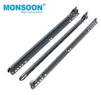 Furniture Hardware 10-24 Inch Cabinet Drawer Guide Nylon Wheel Rails Powder Coated Bottom Mount Roller Under Desk Drawer Slides