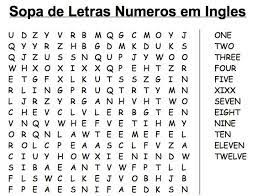 Sopa De Letras Con Numeros En Ingles Imagui English Exercises English Class Classroom