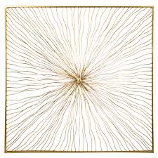 Handcrafted by artisans in india for unique character, the large round starburst is set in a square frame and features shimmering spokes that radiate from the center. Gold Burst Metal Wall Decor Hobby Lobby 1474675