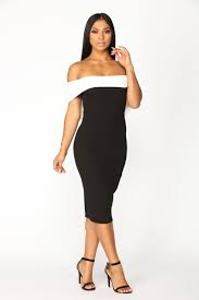 Clarice Off Shoulder Midi Dress Black White Black Midi Dress Midi Dress Dresses