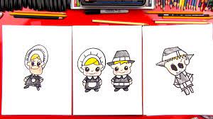 Pilgrim hat drawing directed drawing activity apple directed drawing dr. How To Draw Cartoon Pilgrims Boy Girl Art For Kids Hub