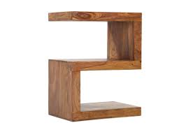 Bedside tables tend to be less about storage, and more about aesthetics — with some exceptions. S Shaped Sheesham Wood Cube India Ez Living Furniture