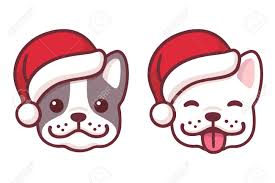 Download cartoon cute christmas, dog and cat and rabbit vector art. French Bulldog Puppy Faces In Santa Hats Cute Cartoon Dogs Smiling Royalty Free Cliparts Vectors And Stock Illustration Image 90904851