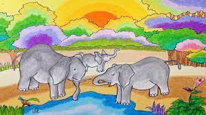 Cara mewarnai binatang dengan crayon 2 how to color animals with oil pastels. Cara Mewarnai Gambar Gajah Download Kumpulan Gambar