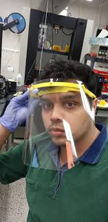 International team of Saudi, Indian and American engineering students 3D  print PPE face shields, masks and door openers