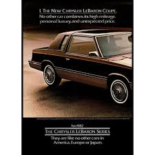 1982 Chrysler LeBaron Coupe and Convertible 2 Page Vintage Print Ad Wall Art