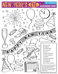 New Year S Eve Scavenger Hunt Free Printable Game For Kids Kids New Years Eve New Years Eve Day New Year S Eve Crafts