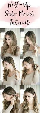 But the first thing you need to do is learn how to braid! Beauty Half Up Side Braid Hair Tutorial Braided Hairstyles Tutorials Side Braid Hairstyles Medium Hair Styles