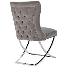 Mandeville Grey Button Back Dining Chair 7175 Mad Liked On Polyvore Featuring Home Furniture Chairs Dining Chairs Grey Dining Chairs Grey Kitchen Chair