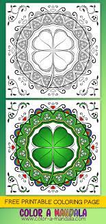 Lots of free coloring pages and original craft projects, crochet and knitting patterns, printable boxes, cards, and recipes. St Patrick S Day Shamrock Mandala M89 Color A Mandala