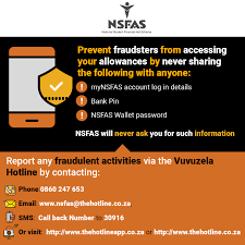 How to unlock nsfas account. National Student Financial Aid Scheme Nsfas If You Suspect That Your Nsfas Wallet Account Has Been Compromised Please Report Your Suspicions To Our Vuvuzela Fraud And Corruption Hotline Facebook