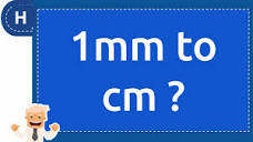 1mm to cm - YouTube