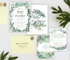 Leafy Garden Wedding Invitation Sample Garden Wedding Invitations Wedding Invitation Samples Tropical Wedding Invitations