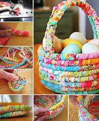 Osternest Basteln Mit Textilien Bastelideen Ostern Diy Osterkorb Osternest Basteln Diy Ostern