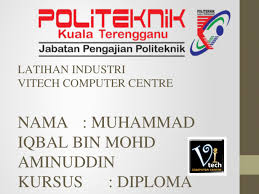 Diploma kejuruteraan elektrik • sesi : Example Presentation Latihan Industri