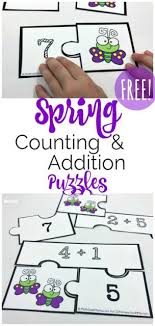 Google slides™ kindergarten math review puzzles are digital slides that can be assigned to students that do not require printing, copying or laminating and works well for distance learning. Free Spring Maths Puzzles For Kindergartners