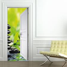 Stickers Porte Trompe L Oeil Zen Pas Cher Stickers Porte Decoration Porte Interieur Autocollants De Porte