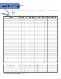 It will help improve the efficiency and efficacy of preparing. Free Printable Workout Logs 3 Designs For Your Needs
