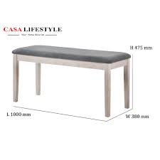 The warm tones of the solid american poplar cut with a live edge sits atop the industrial style black metal legs. Special Offer Solid Wood Long Dining Bench Shopee Malaysia