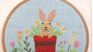 Our pdf downloads are perfect for crafters who already have some embroidery materials, or who want to play with colours and fabrics. Hello Spring Free Hand Embroidery Pattern Stitchdoodles