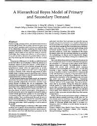 Cambridge international examinations cambridge primary checkpoint english 0844/02 paper 2 fiction for examination from 2018 specimen mark scheme 1 hour maximum mark: Pdf A Hierarchical Bayes Model Of Primary And Secondary Demand Greg Allenby And James Ginter Academia Edu