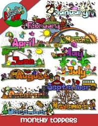 Monthly Toppers Calendar Headers In 2020 Arts Month Art Sets Topper