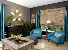 Brown couch, revere pewter/stonington grey paint, light gray rug, gray patterned pillows, mirrored accents, silver and white lamps, light gray patterned chairs, pop of color in pillows, artwork, and table. Inspirational Living Room Ideas Living Room Design Dark Teal Accent Wall Living Room