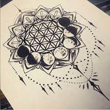 Moon Mandala P I N T E R E S T Airihouston Mandala Tattoo Design Moon Phase Mandala Tattoo Geometric Tattoo
