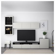 Besta Tv Komb Mit Vitrinenturen Schwarzbraun Lappviken Klarglas Living Room Tv Wall Living Room Tv Tv Wall Decor