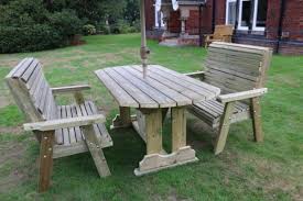 Brackenstyle york garden furniture 8 seat. Ergo Table Bench Set Sits 4 Wooden Garden Dining Furniture