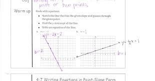 When we write an equation for a line, we are writing a fixed recipe that can be replicated over and over. Writing Equations Using Point Slope Form Worksheet Answer Key Tessshebaylo