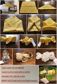 Washcloth Fish Baby Shower Crafts Towel Animals Washcloth Animals