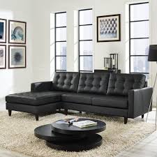 Trexler Leather Left Hand Facing Sectional Sectional Sofa Leather Sectional Decor Leather Sectional Sofa