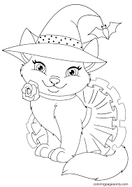 Snag these free halloween cat coloring pages! Cute Halloween Cat Coloring Pages Halloween Cats Coloring Pages Coloring Pages For Kids And Adults